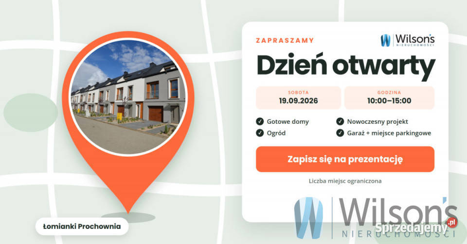 Dom szeregowy 172m2 Łomianki Prochownia