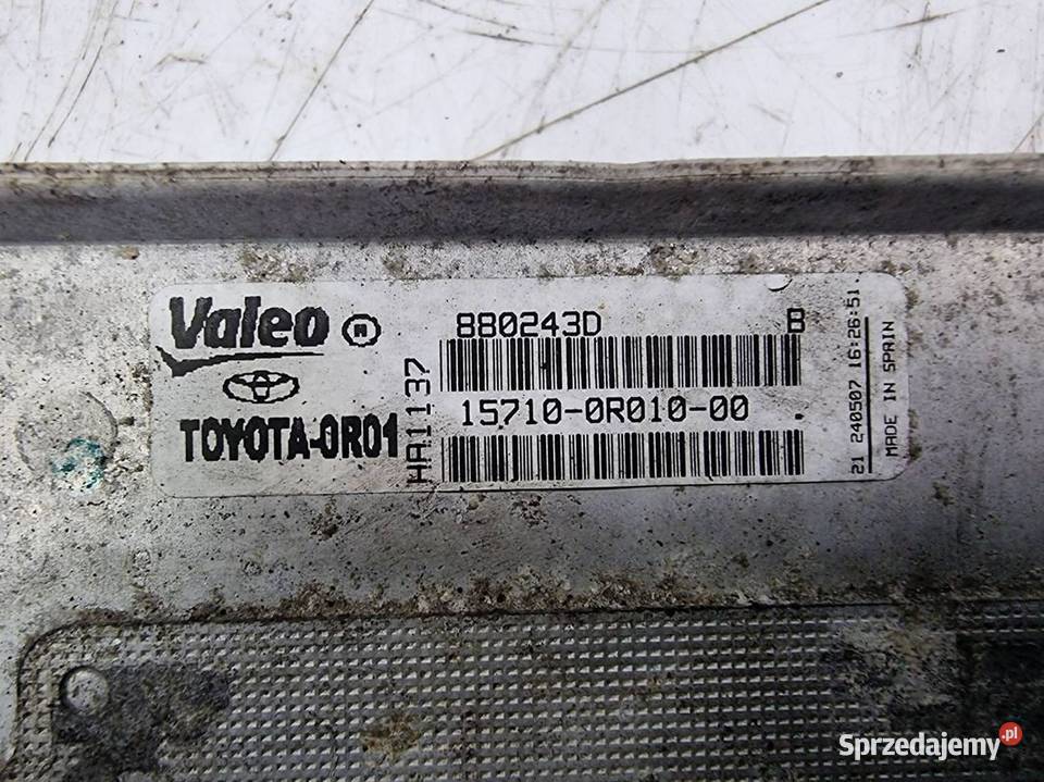 CHŁODNICZKA OLEJU TOYOTA AURIS 157100R01000 Lipno