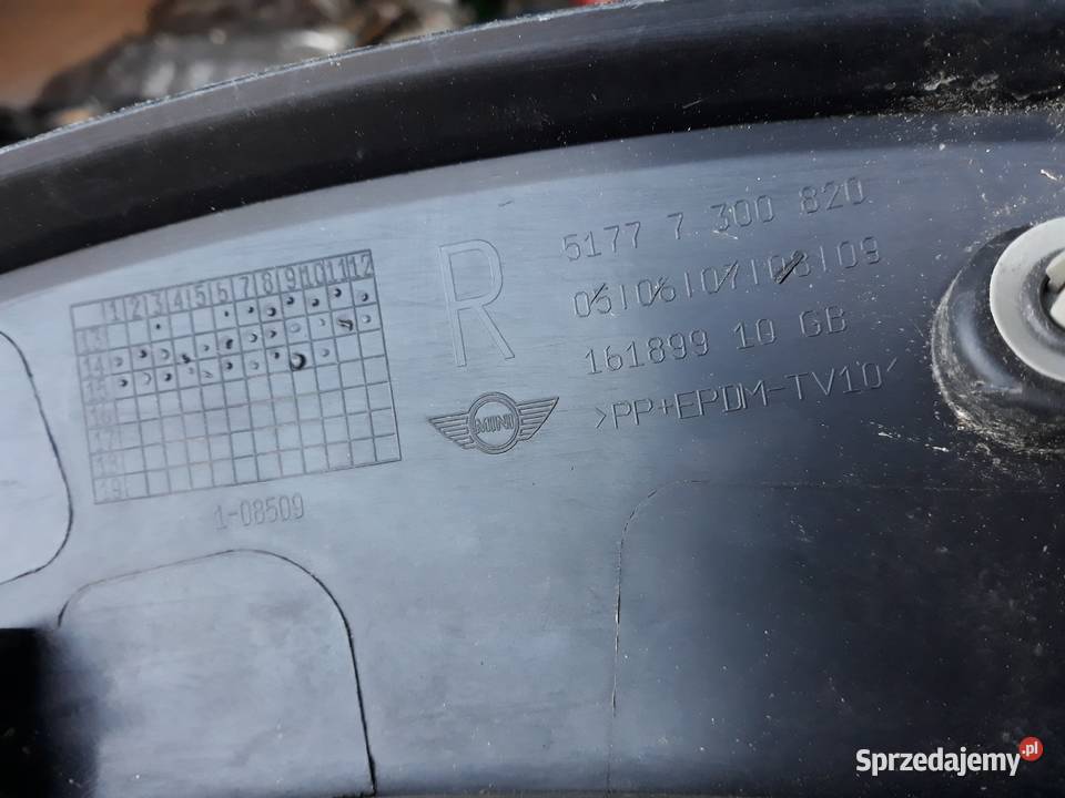 MINI COOPER F55 LISTWA BŁOTNIKA PRAWA PRZÓD osobowe wielkopolskie Międzychód