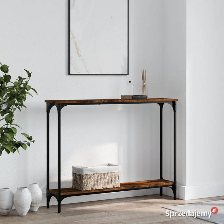 Stolik konsolowy przydymiony dąb 100x225x75
