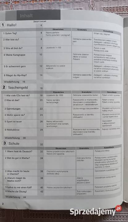 Język niemiecki zeszyt ćwiczeń klasa 7 skrypt, zeszyt ćwiczeń, zbiór zadań, testów Małkinia Górna