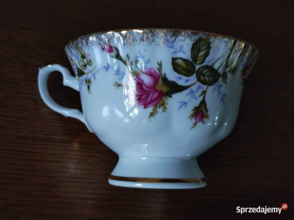 filiżanka ze spodkiem talerzyk Porcelana Kielce