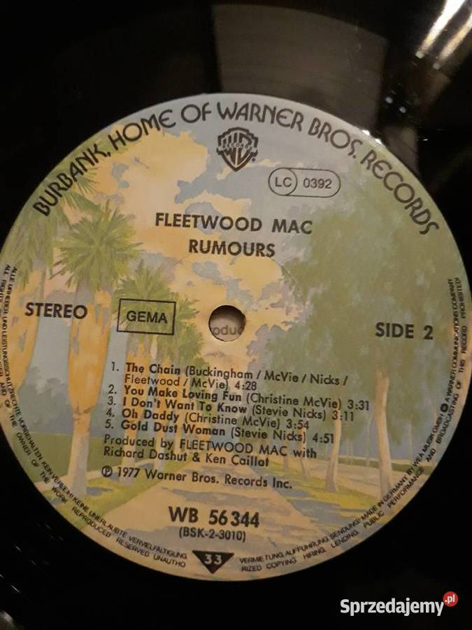 FLEETWOOD MACK RUMOURS WB1977 1 płyta Rzeszów