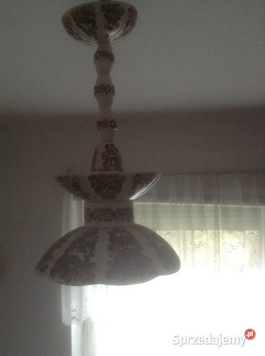 Zwis sufitowy fajansowy ręcznie malowany opolskie Opole