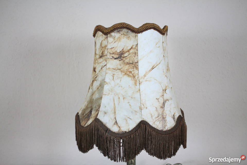 Lampa wolnostojąca abazur z prawdziwej skóry Pszczyna