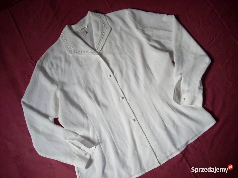 Elegancka Biała Koszula Haft j nowa 44 Bluzki i koszule Nowy Sącz sprzedam