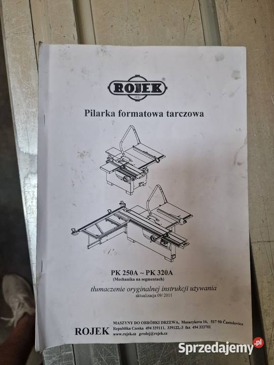 Piła formatowa z podcinakiem ROJEK PK320A Biznes i Przemysł Zamość sprzedam
