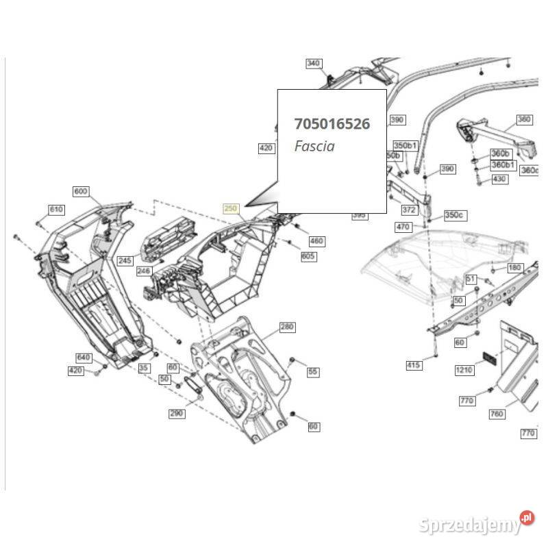 Atrapa przód CanAm Outlander G2 2023 BRP Plastiki Nowy Sącz sprzedam