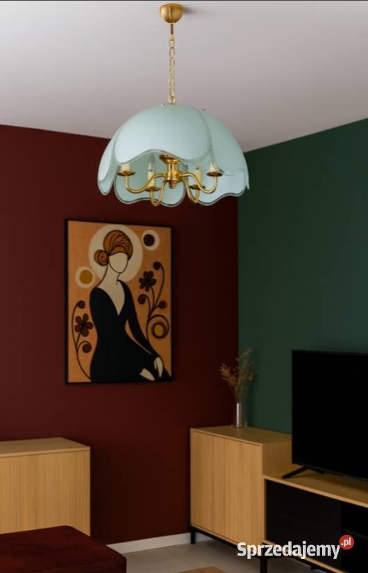 Żyrandol lampa Vintage Rzemiosło lat 80 tych Wrocław