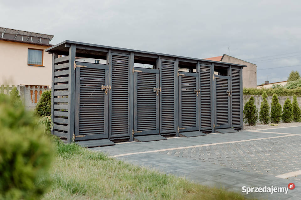 Wiata śmietnikowa zadaszenie na kosze segregacja Kalety