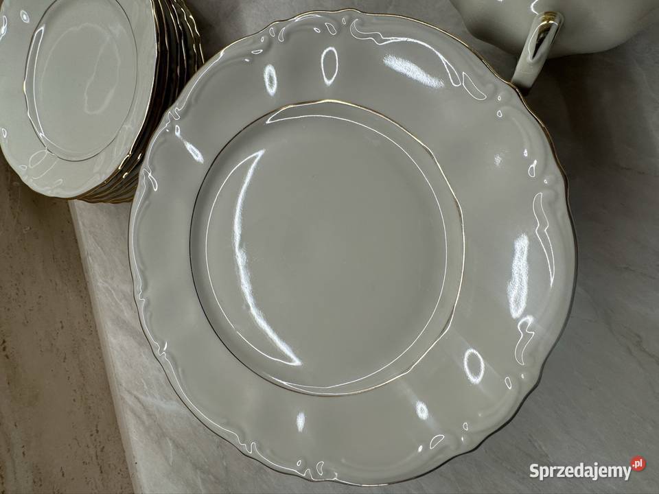 Elegancki serwis obiadowy Bavaria kolor ecru