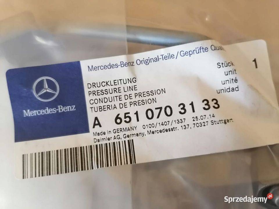 Rurka Przewód Wtrysku MercedesBenz GLE W166 osobowe sprzedam