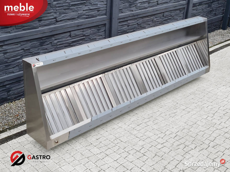 Okap skośny przyścienny spawany z filtrami Ostrów Wielkopolski