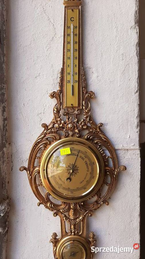 Barometr mosiężny lubelskie Tarnogród