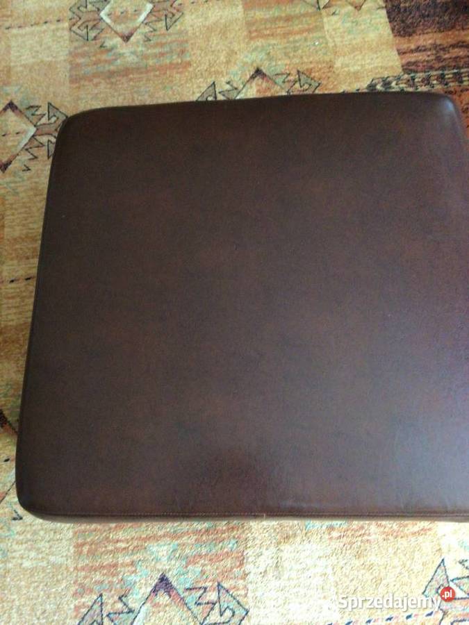 Pufa duża kwadratowa skórzana Wymiary 70 x 70