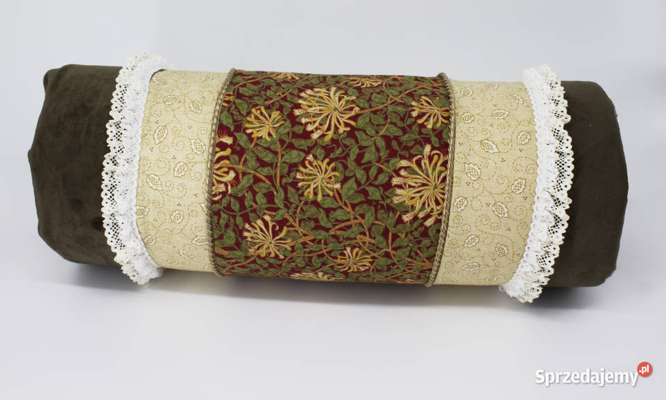 T0260 Poduszka dekoracyjna wałek roślinne wzory Dekoracje i ozdoby Dom i Ogród