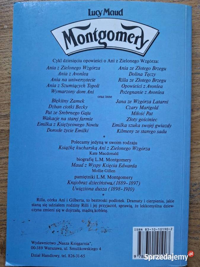 Rilla ze Złotego Brzegu Lucy Maud Montgomery Beletrystyka, powieści Kraków