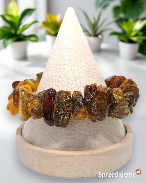 Bransoletka BURSZTYN bałtycki bryłki cytryna Warszawa