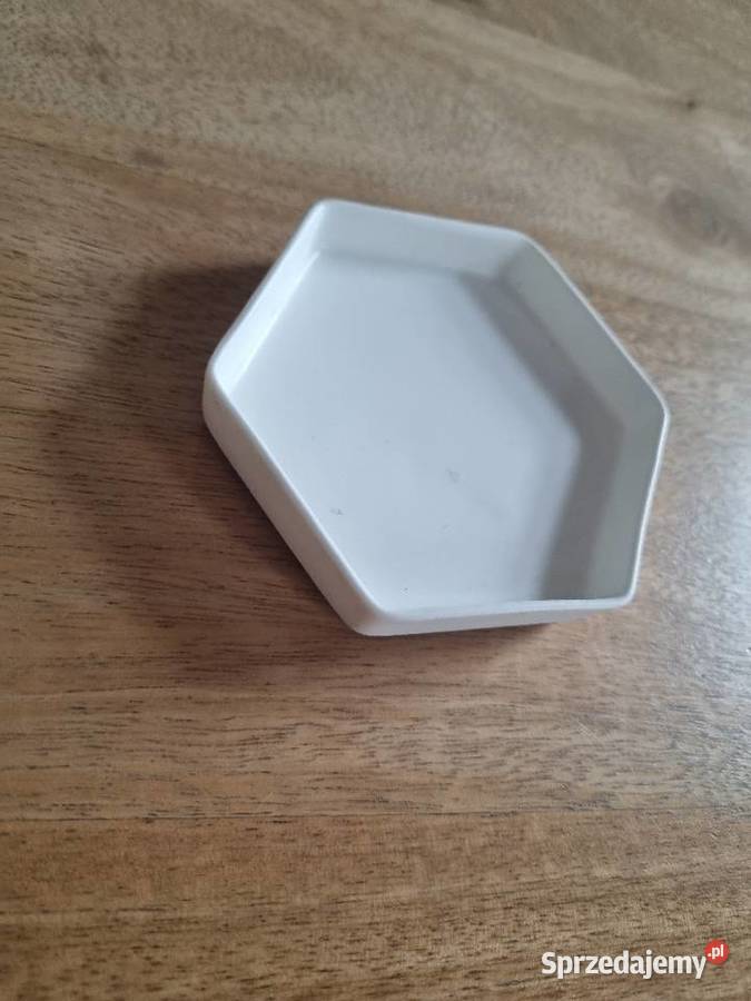 Biała ceramiczna podstawka na świecę mazowieckie Warszawa