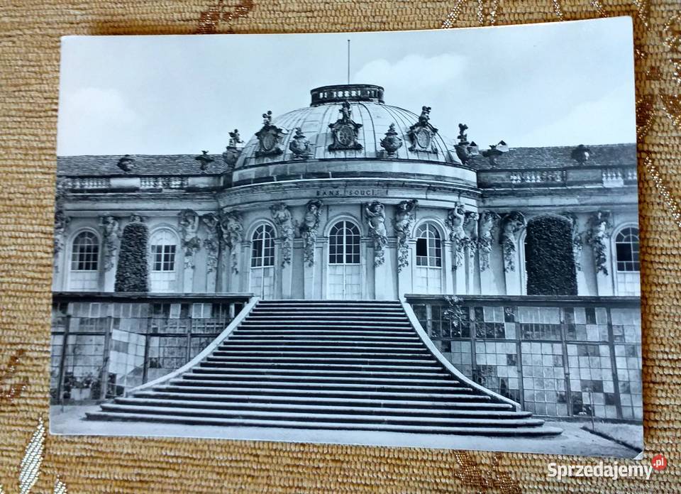 POCZDAM SCHODY DO ROKOKOWEGO PAŁACU SANSSOUCI Piszczac