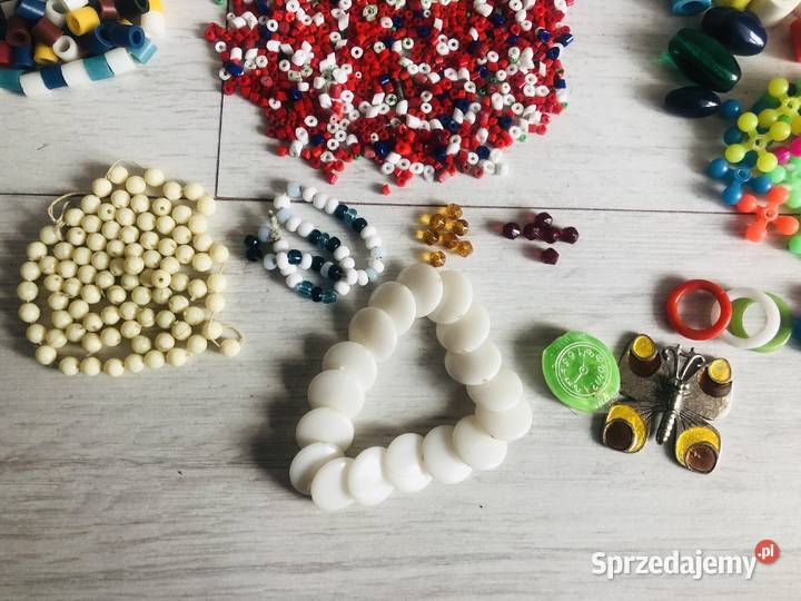 Koraliki korale zawieszki do nawlekania Łódź sprzedam