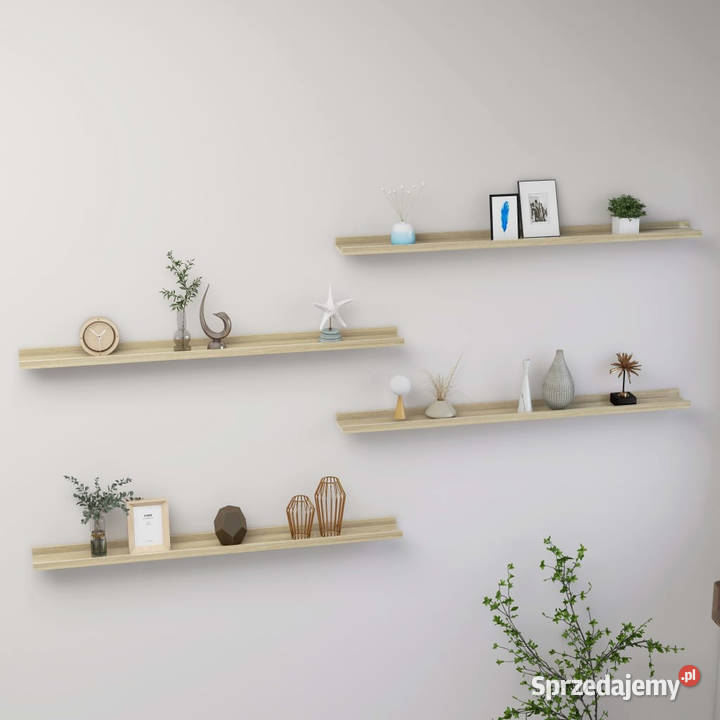 Półki ścienne 4 dąb sonoma 100x9x3 WM326687 Warszawa sprzedam