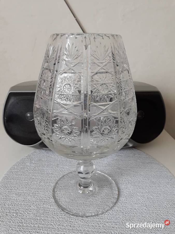 Unikat piękny duży krysztalowy kielich Warszawa