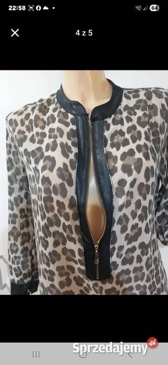 M Bluzka panterka tiulowa czarny warmińsko-mazurskie Braniewo