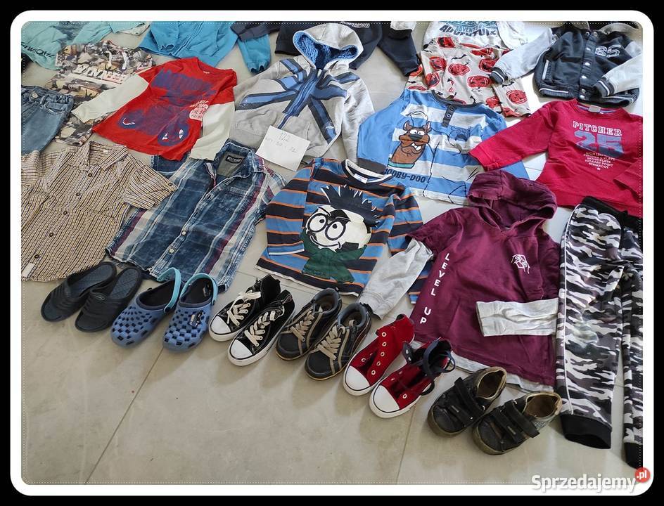 Zestaw ubrań dziecięcych rozmiar 122 buty 30 i Rozmiar 122 Płock