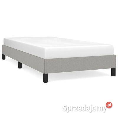 vidaXL Rama łóżka jasnoszara 90 x 200 mazowieckie Warszawa