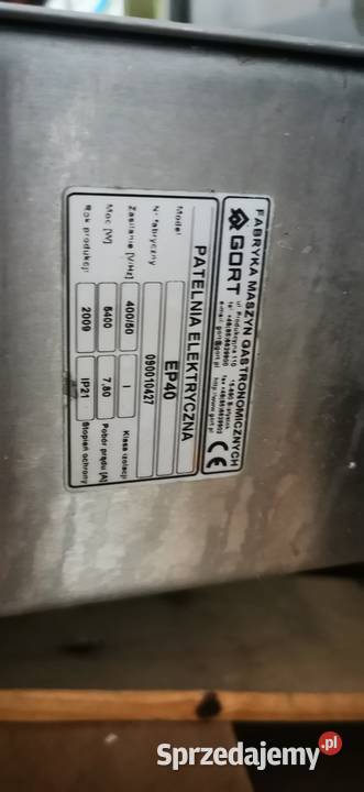 Patelnia elektryczna uchylna GORT EP 40 375L Stobierna