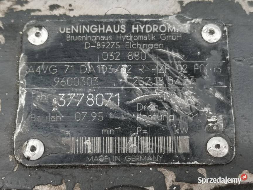 Obudowa Pompy Hydromatic A4VG 71 wielkopolskie sprzedam