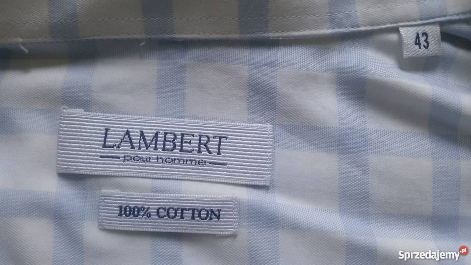 43 176182 LXL lambert wólczanka koszula męska z biały Odzież codzienna Kielce sprzedam