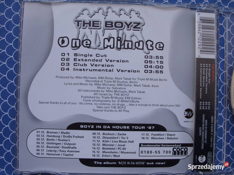 Singiel CD THE BOYZONE MINUTE 1997 Wołów