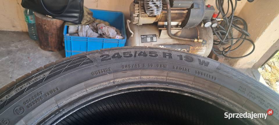 Opony letnie 24545 R 19 Sprzedam Samochodowe Lublin sprzedam