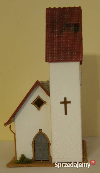 Domek na makietę kościół2 kolejka skala TT Łódź