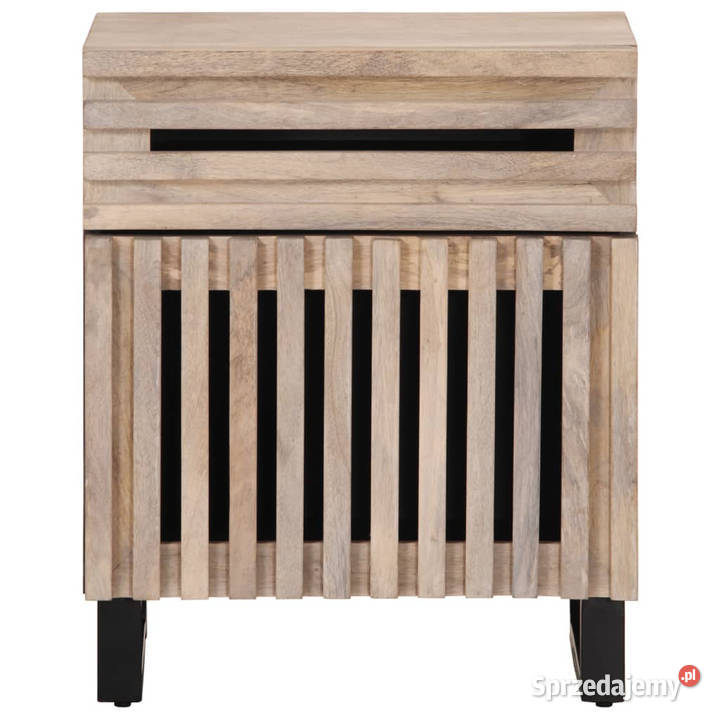 Szafka nocna biała 50x34x60 lite drewno mango Warszawa
