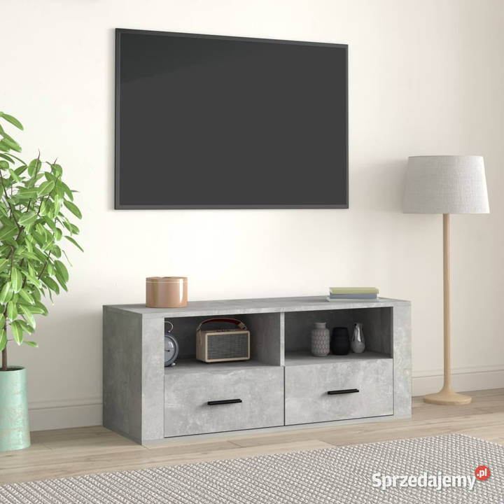 Szafka pod TV szarość betonu 100x35x40 WM816812 mazowieckie Warszawa
