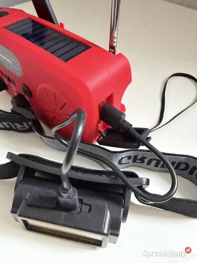 Zestaw Survivalowy radio solarne lampa czołowa Praszka