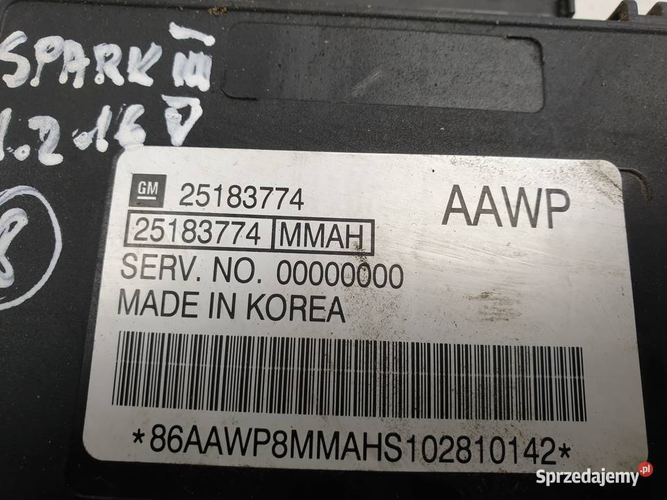 Spark III 12 16V STEROWNIK SILNIKA 25183774 AAWP