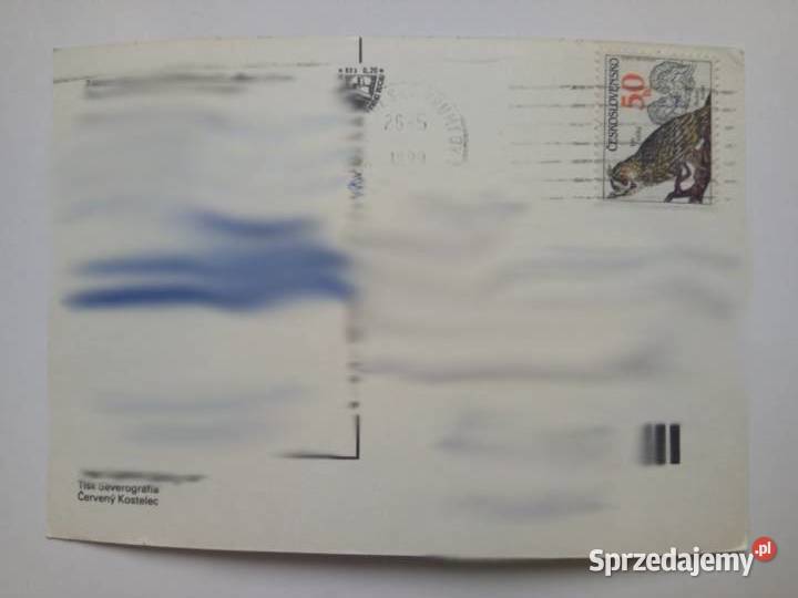 Pocztówka Zamek esky Krumlow 1990r Znaczek śląskie