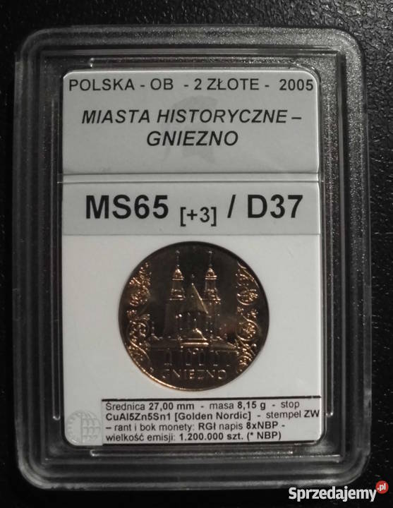 2 złote 2005 Miasta hist GNIEZNO DESTRUKT sprzedam
