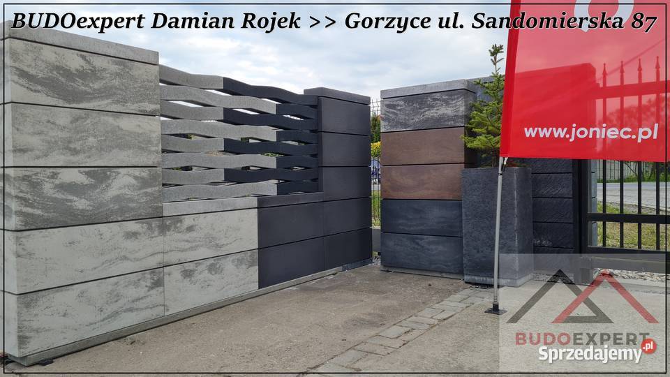 Nowoczesny bloczek na ogrodzenie Joniec ROMA