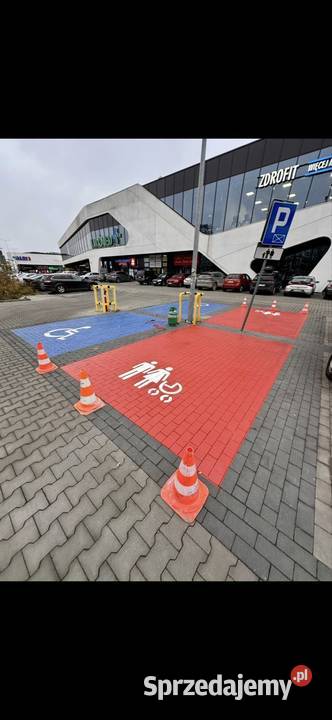 Oznakowanie poziome znaki malowanie pasów linii mazowieckie