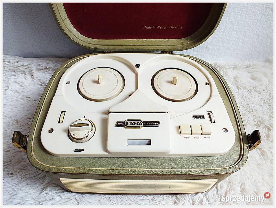 Stary magnetofon szpulowy SAJA M46 z 1956 roku Żary