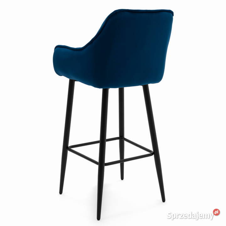 Granatowy Hoker Tapicerowany Siena Wysyłka 24H 107cm Tarchały Małe