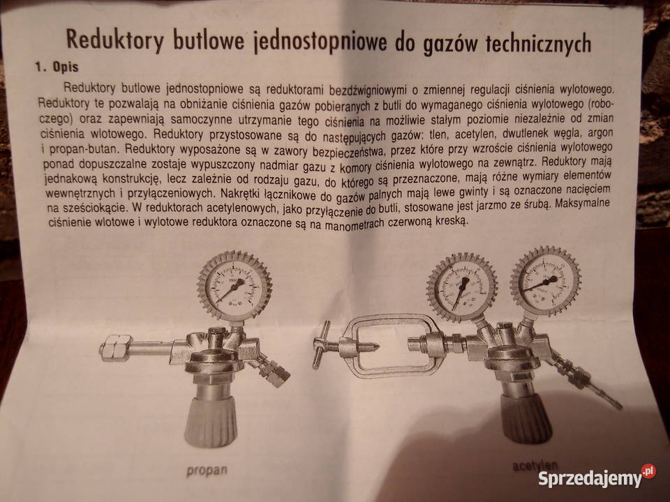 Reduktor propanowy butlowy jednostopniowy do Łódź