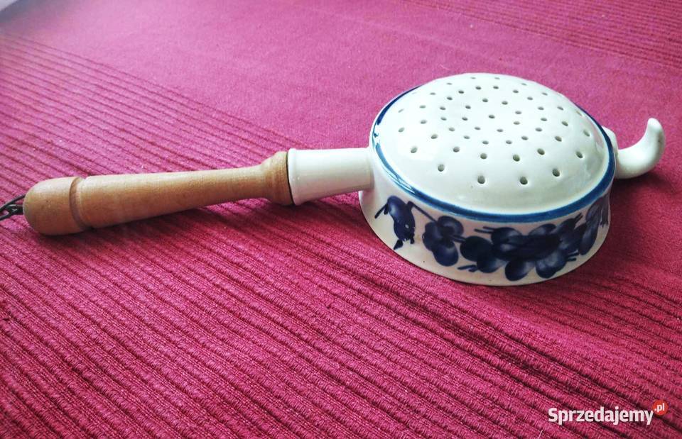 Stary zabytkowy porcelanowy durszlak cedzak