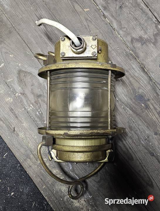 Lampa okręgowa Fomar 1982 mosiężna Gdynia