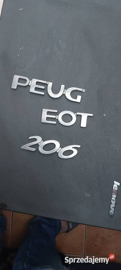 Emblemat napis znaczek komplet PEUGEOT 206 Części samochodowe sprzedam